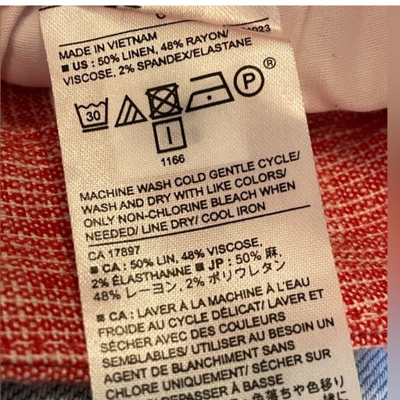 Banana Republic Red striped sailor pant size 0 - Picture 9 of 12